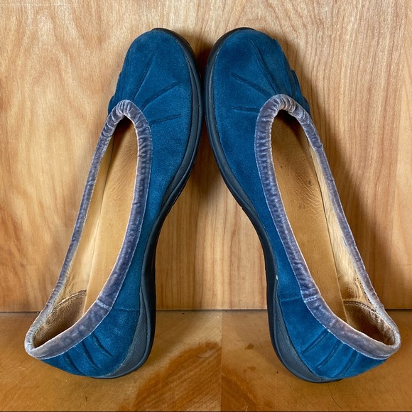 L.L. Bean Suede Flats Blue TSS0127 - Picture 6 of 9